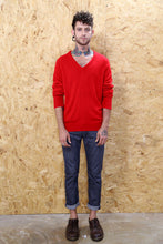 Christian Dior Red V Neck Jumper