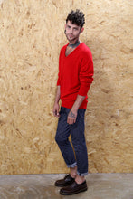 Christian Dior Red V Neck Jumper
