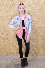 Cropped Denim Jacket with Hand Painted Back Detail