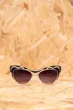 Black Patterned Cat Eye Sunglasses