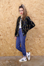 Black Collarless Beaded Jacket