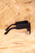 Chunky Matt Black Winged Sunglasses