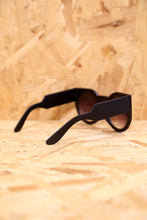 Chunky Matt Black Winged Sunglasses