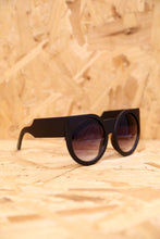 Chunky Matt Black Winged Sunglasses