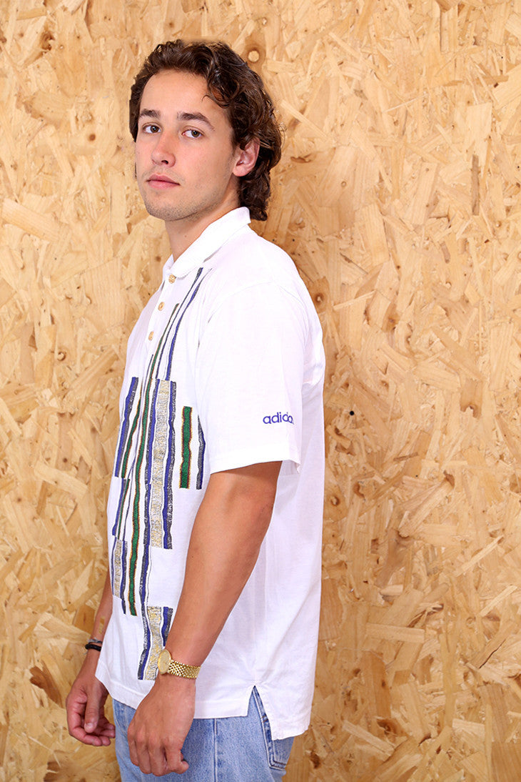 Adidas Wavy Whites Polo Shirt