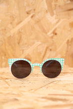 Green Gingham Sunglasses