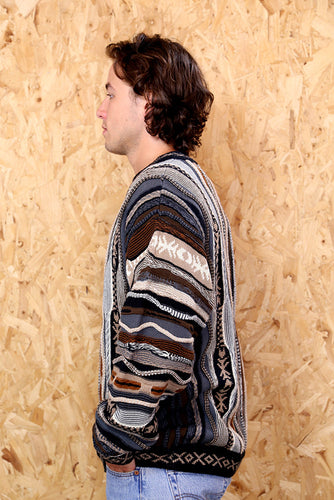 Coogi Style Brown Cosby Jumper