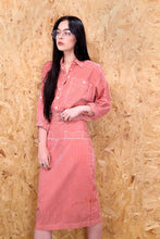 80s Red Candy Striped Midi Dress