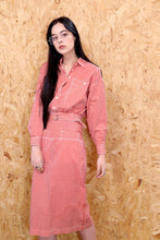 80s Red Candy Striped Midi Dress