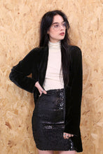 Black Sequin Tube Skirt
