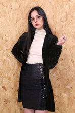 Black Sequin Tube Skirt