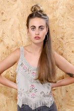 Eastern Flowers Fringed Top