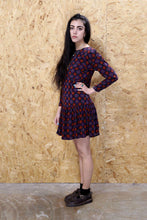 60s Printed Drop Waist Dress