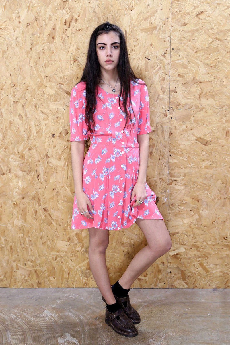 90s Pink Floral Dress