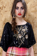 Batwing Sequin Top