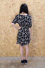 90s Grunge Floral Black Dress