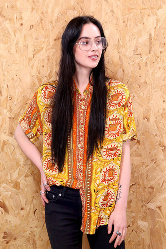 70s Garland Orange Striped Shirt