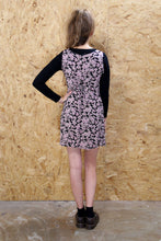Black Sleeveless Shift Dress with Floral Print