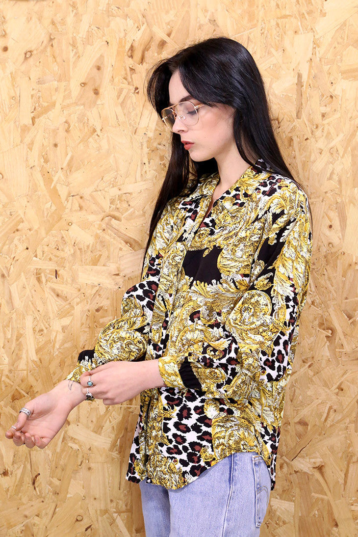 Filigree and Animal Print Shirt