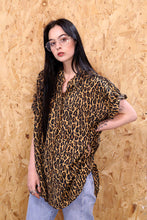 Animal Instincts Short Sleeved Leopard Print Shirt