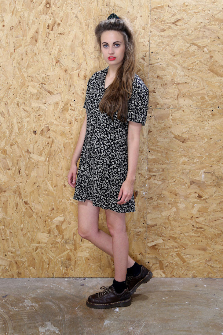 90s Floral Print Shirt Dress Kieran's test store2 90s Floral Print Shirt Dress Kieran's test store2