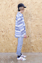 Blue And White Navajo Stripe Shirt