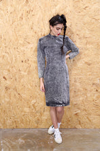 Black Acid Wash Denim Dress