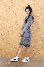 Black Acid Wash Denim Dress