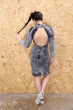 Black Acid Wash Denim Dress