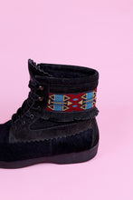 Black Suede Mocassin Boots