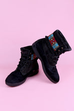 Black Suede Mocassin Boots