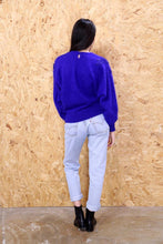 Blue Embellished Mohair Jumper