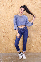 Denim Top with Gold Studs