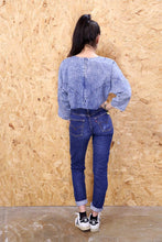 Denim Top with Gold Studs