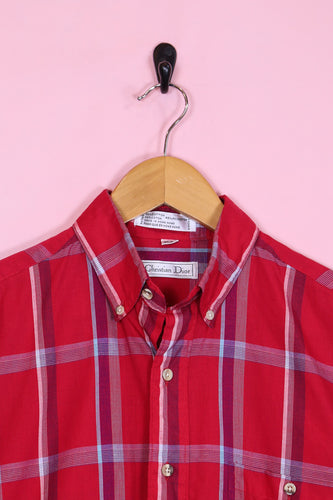 Christian Dior Vintage Red Checkered Shirt