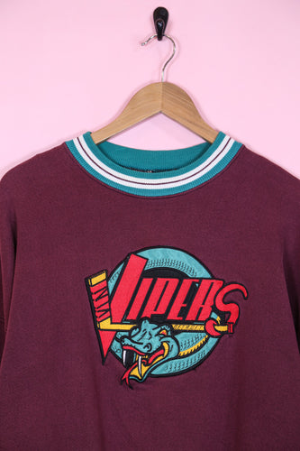 Boston Vipers Vintage Burgundy Sports Sweatshirt